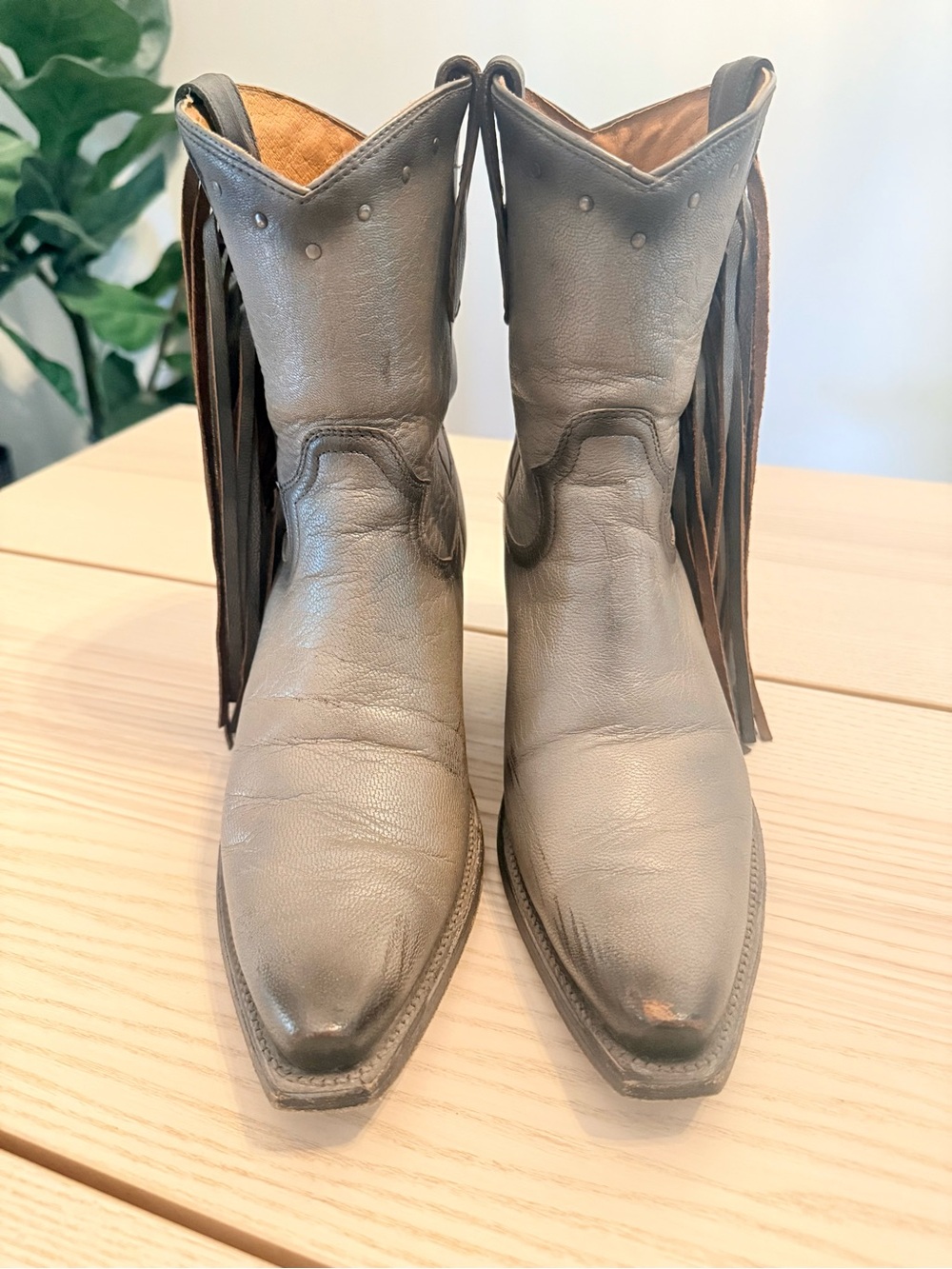 Idyllwind Plaity Please Gunmetal Braided Fringe Booties Womens 9 Miranda Lambert - Picture 5 of 9